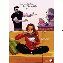 吃瓜头像漫画男女,男女主角的趣味对决