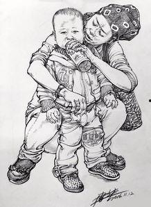 吃瓜人体速写图片,一窥吃瓜群众的速写瞬间