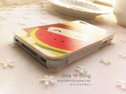 搞怪吃瓜苹果手机壳