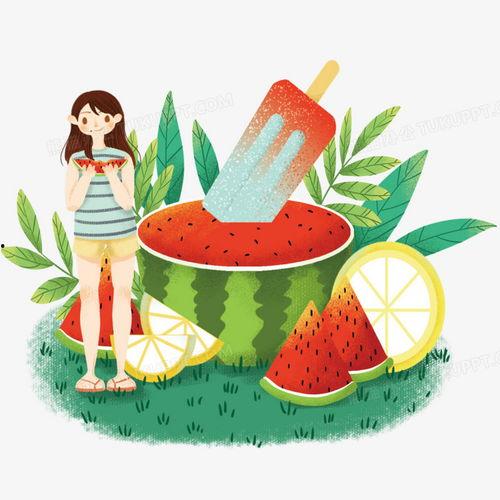 吃瓜创意照片素材,创意照片素材中的趣味瞬间